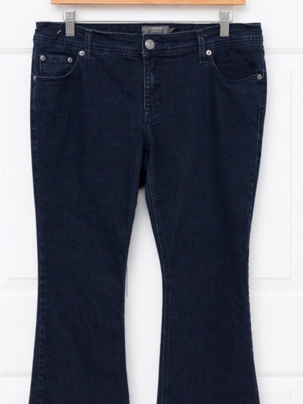 Torrid Luxe Slim Boot Jeans Dark Wash Mid Rise Super Stretch Women’s 10 R